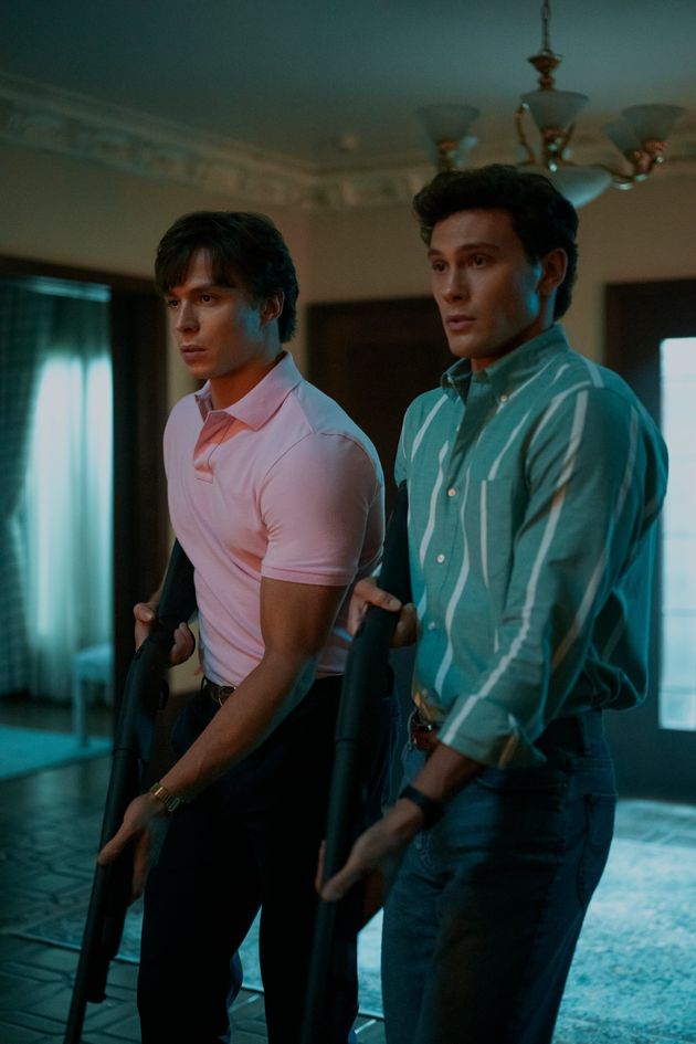 Nicholas Chavez as Lyle Menendez and Cooper Koch as Erik Menendez in Monsters