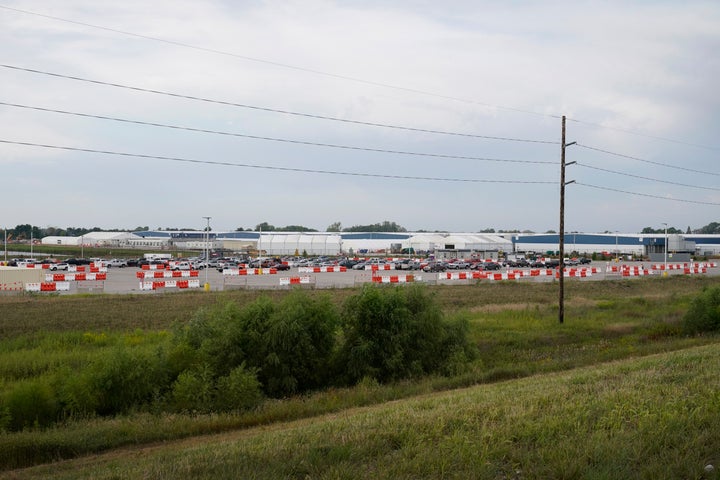 A Microsoft data center is seen in West Des Moines, Iowa, Sept. 5, 2023. Microsoft is looking to buy lots of zero-carbon electricity to power more such data centers across the country, including in Pennsylvania.