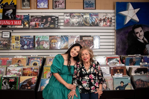 Jessica Campa works alongside her grandmother Diamantina Gutierrez Treviño, who is the co-owner of the family-owned record shop she started with her late husband in 1966.