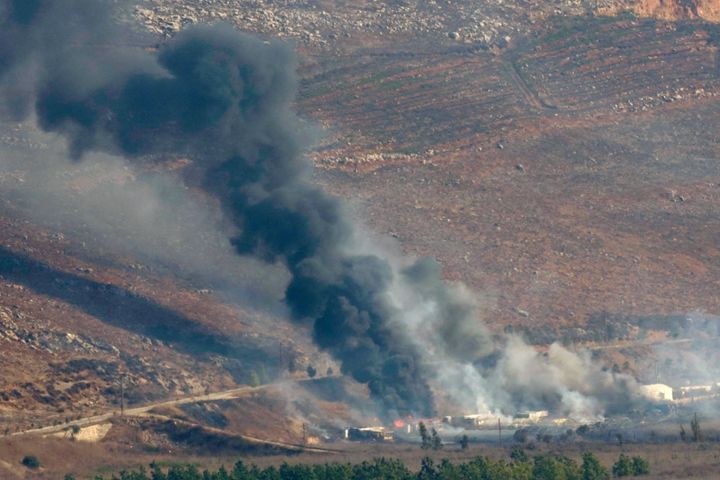 Μαύροι καπνοί μετά από ισραηλινό πλήγμα στην κοιλάδα Khiam του Λιβάνου -. 24 Σεπτεμβρίου 2024