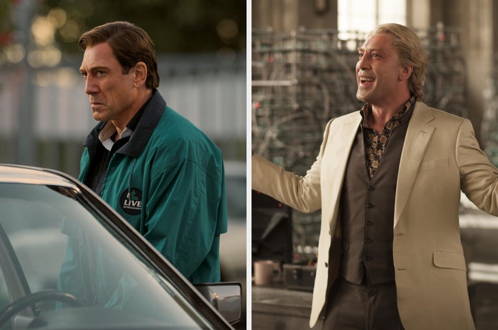 Javier Bardem in Monsters (left) and Skyfall (right)