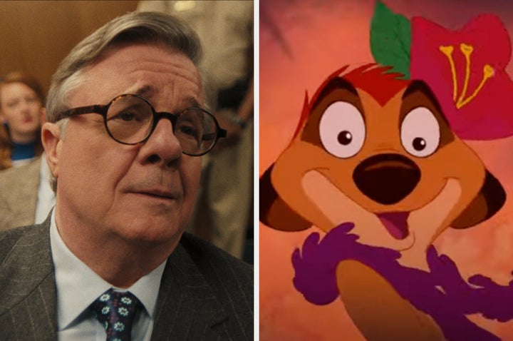 Nathan Lane in Monsters (left) and Timon from The Lion King (right)