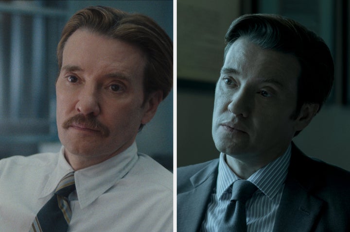 Jason Butler Harner in Monsters (left) and Ozark (right)