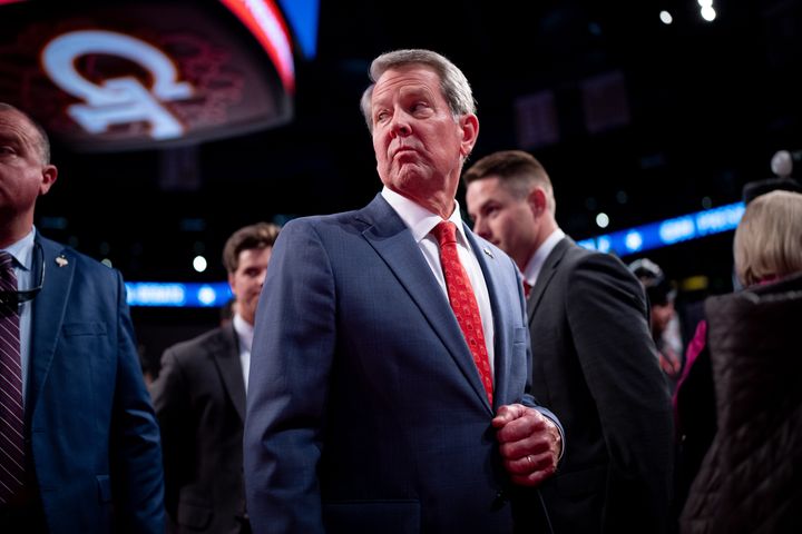 Georgia Gov. Brian Kemp walks through the CNN Spin Room ahead of a CNN Presidential Debate on June 27, 2024 in Atlanta, Georgia. (Photo by Andrew Harnik/Getty Images)