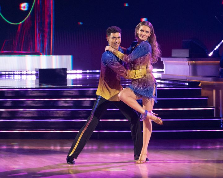 Anna Delvey performing on Dancing With The Stars