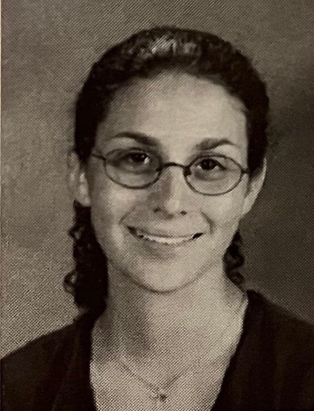 The author is seen in a yearbook photo.