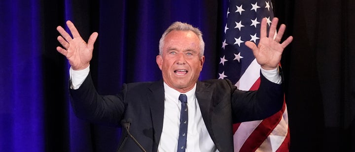 Robert F. Kennedy Jr. waves to supporters after speaking at a campaign stop on Monday, May 13, 2024, in Austin, Texas.