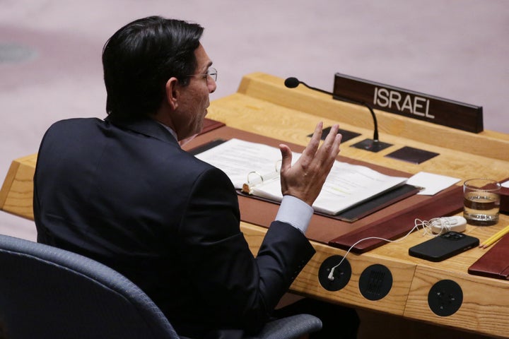 Israel's Ambassador to the United Nations Danny Danon speaks during a UN Security Council meeting at the United Nations headquarters in New York City on September 25, 2024. (Photo by Leonardo Munoz / AFP) (Photo by LEONARDO MUNOZ/AFP via Getty Images)