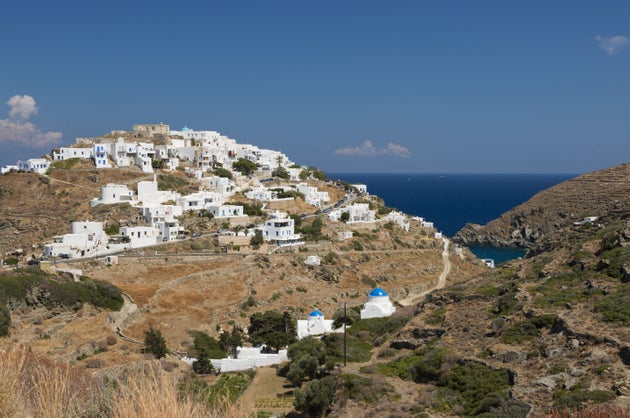 A View of Kastro, The Hilltop Town on Sifnos. Kastro, Sifnos, Cyclades, Greek Islands, Greece. (Photo by: Ellen Rooney/Design Pics Editorial/Universal Images Group via Getty Images)