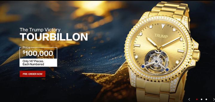 Donald Trump is advertising a $100,000 watch.