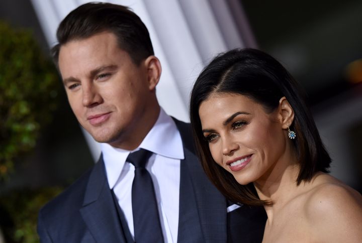 Channing Tatum und Jenna Dewan Tatum besuchen die Premiere des Films in Los Angeles "Hallo Cäsar!" Im Jahr 2016.