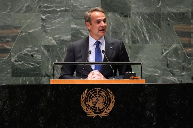Ο Πρωθυπουργός της Ελλάδας Κυριάκος Μητσοτάκης ομιλεί στην 79η σύνοδο της Γενικής Συνέλευσης των Ηνωμένων Εθνών, Πέμπτη 26 Σεπτεμβρίου 2024.