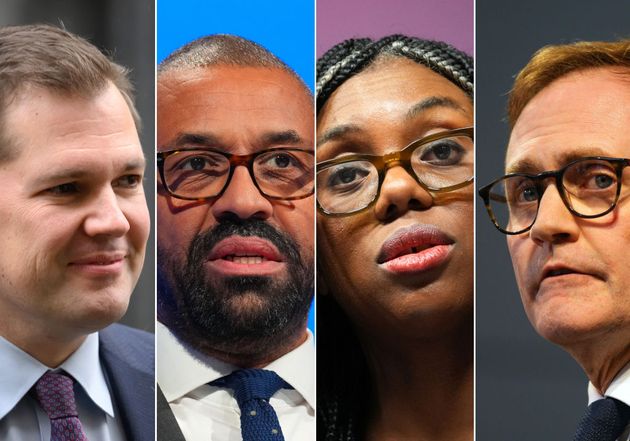 The 4 remaining Conservative Leadership contenders, (L- R) Robert Jenrick, James Cleverly, Kemi Badenoch, Tom Tugendhat.