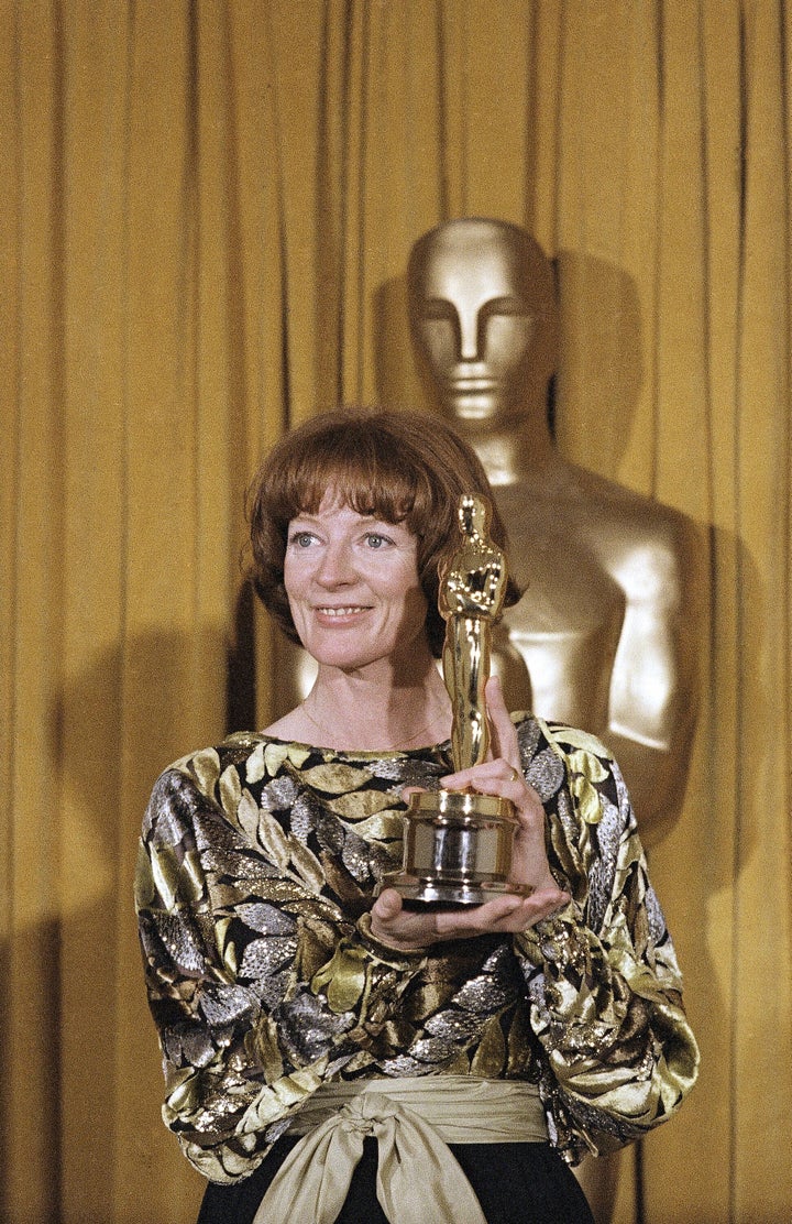 Maggie Smith at the Oscars in 1979, where she picked up her second win