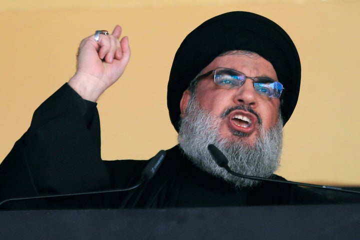 Hezbollah Chief Hassan Nasrallah Killed In Israeli Airstrike 1 In this Oct. 24, 2015 file photo, Hezbollah leader Sheik Hassan Nasrallah addresses a crowd during the holy day of Ashoura, in a southern suburb of Beirut, Lebanon. (AP Photo/Hassan Ammar, File)