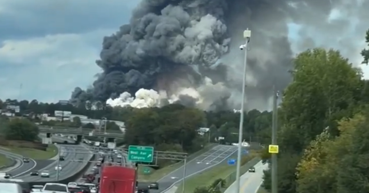 NextImg:Interstate Closed Outside Atlanta As Residents Evacuate Due To Chemical Plant Fire