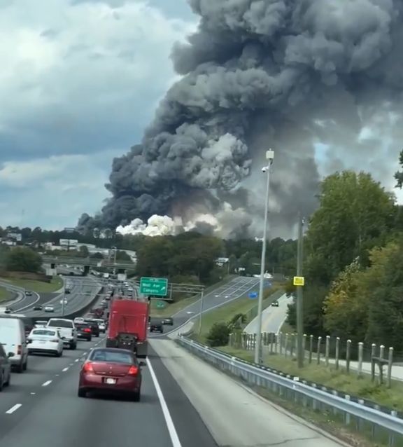 A photo of the BioLab fire from James Spann's social media account. (@spann)