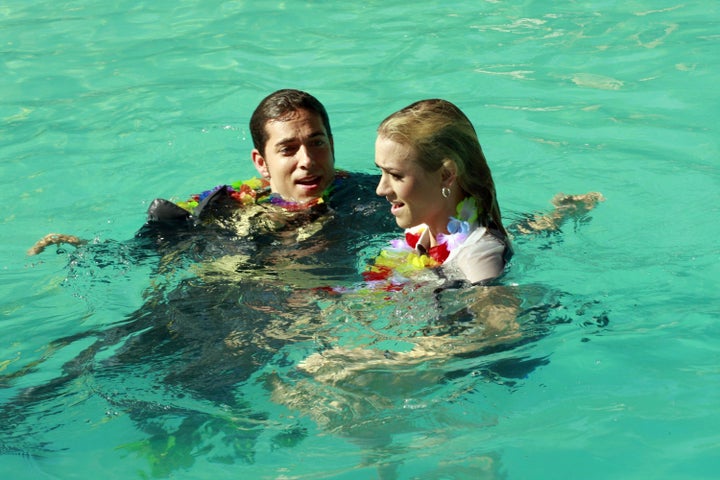 Zachary Levi as Chuck and Yvonne Strahovski as Sarah on TV's "Chuck."