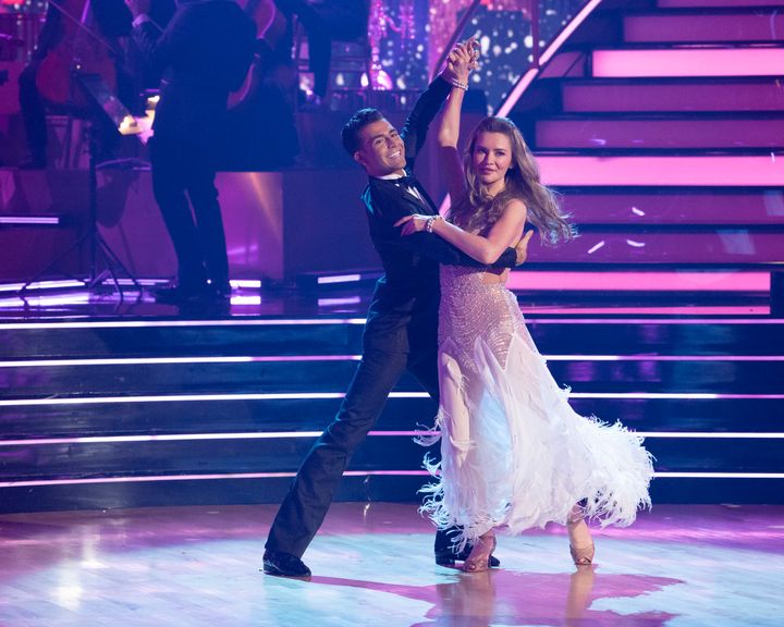 Anna Delvey and professional dancer Ezra Sosa take the floor during last week's "Dancing With the Stars." The duo was voted out of the competition shortly after.