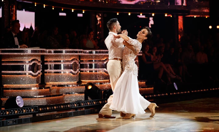 Giovanni Pernice and Amanda Abbington performing together on Strictly last year