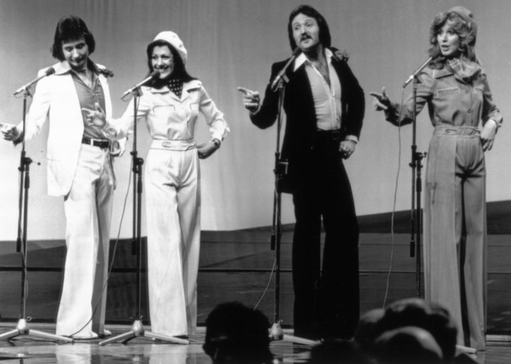 (L-R) Brotherhood Of Man singers Nicky Stevens, Sandra Stevens, Martin Lee and Lee Sheridan