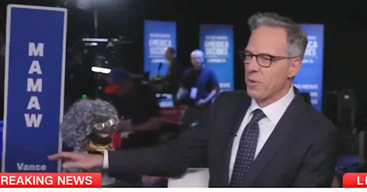 NextImg:Jake Tapper Rejects Triumph The Insult Comic Dog's Attempt To Invade Debate Report