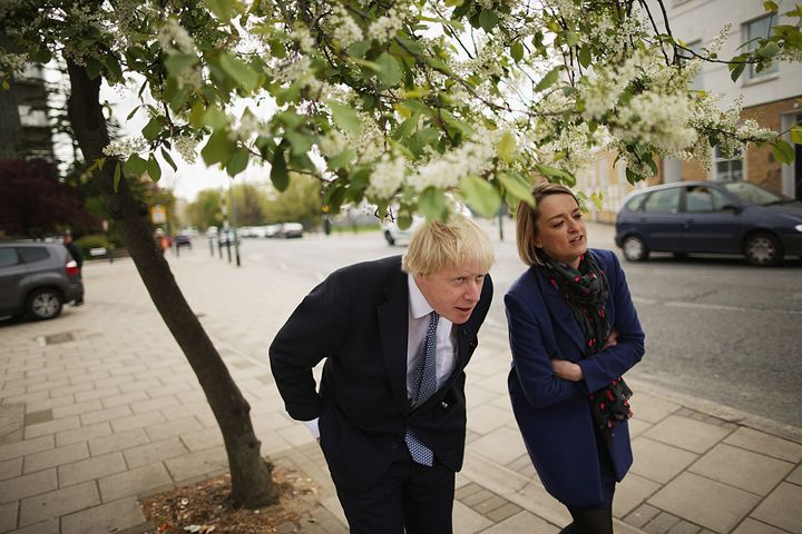 Boris Johnson with Laura Kuenssberg in 2015.