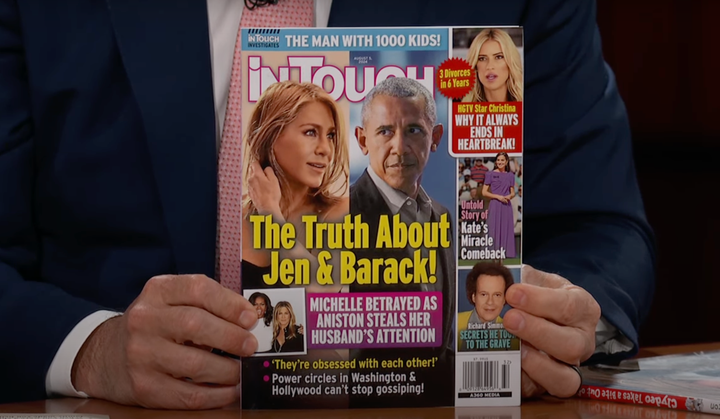 Jimmy Kimmel confronted his famous guest on this In Touch magazine cover