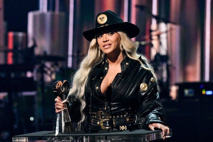 Beyoncé accepts the Innovator Award at the 2024 iHeartRadio Music Awards in April. The superstar has opened up about how her country album was actually inspired by feeling unwelcome in the Nashville scene.