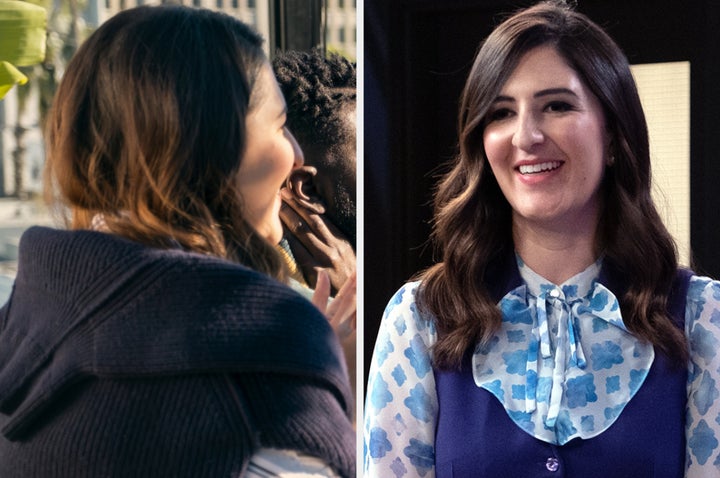 D'Arcy Carden in Nobody Wants This (left) and The Good Place (right)