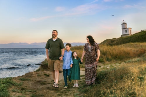 The author with her family on a vacation in the San Juan Islands in Washington state.