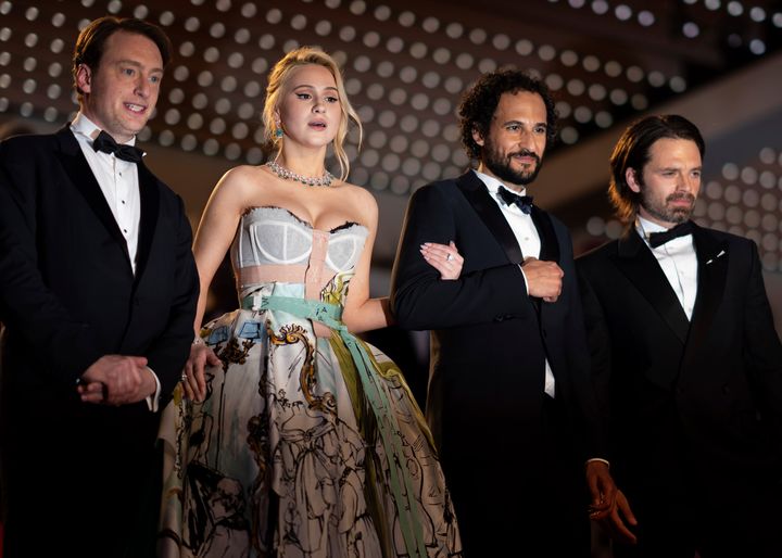 Sherman, "Junior-" Schauspielerin Maria Bakalova, Abbasi und Stan bei der Cannes-Premiere im Mai.