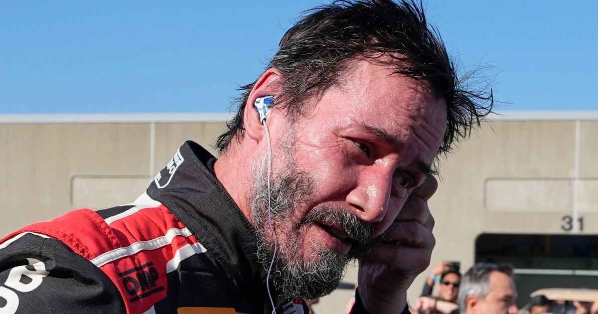 Keanu Reeves Spins Out During Pro Auto Racing Debut