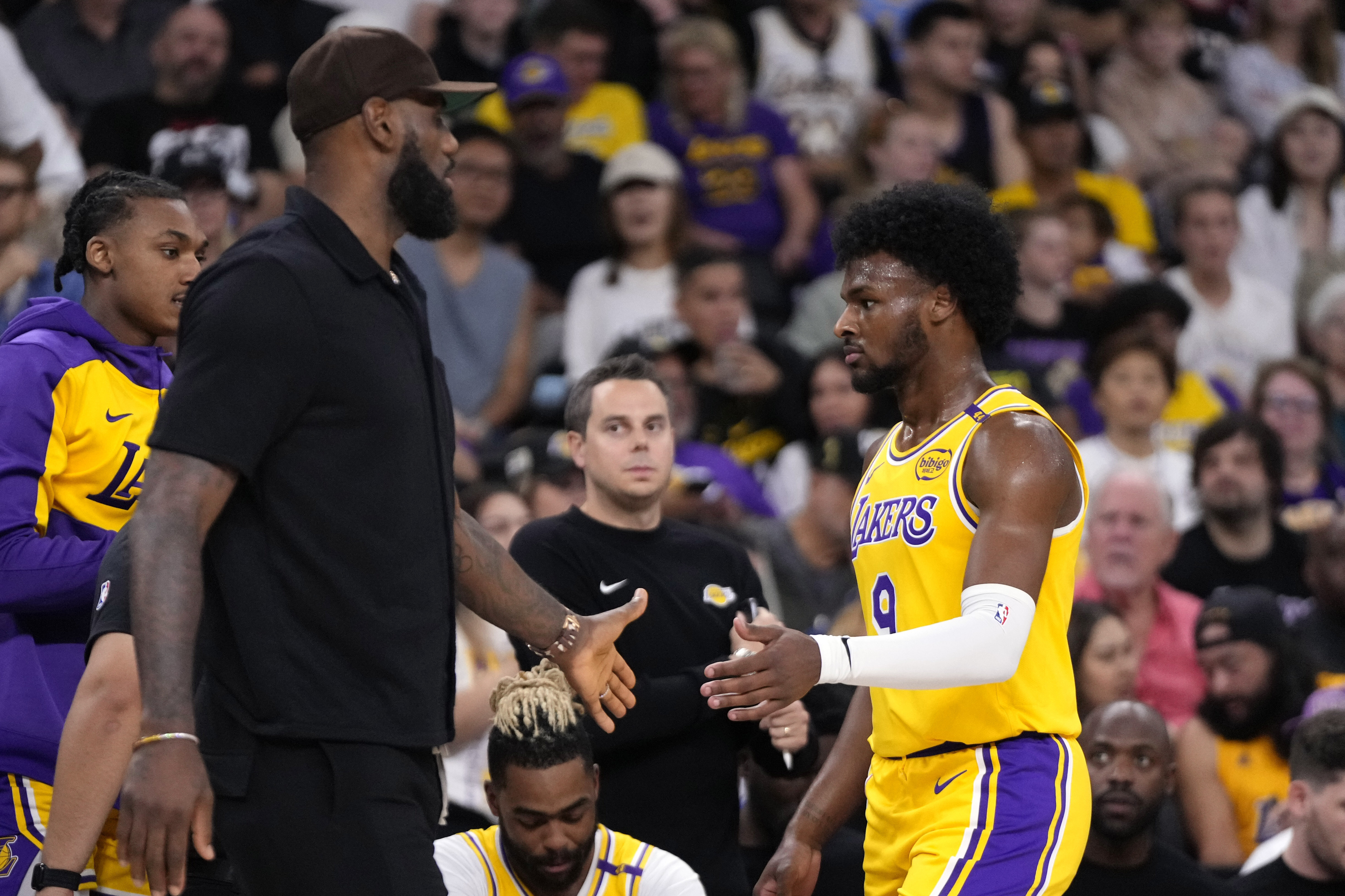 LeBron And Son Bronny James Make NBA History In Preseason Game