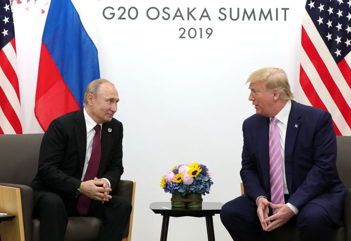 Russian President Vladimir Putin and then US President Donald Trump in 2019.