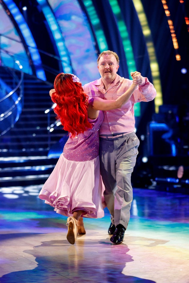 Chris McCausland and Dianne Buswell on the Strictly dance floor on week two