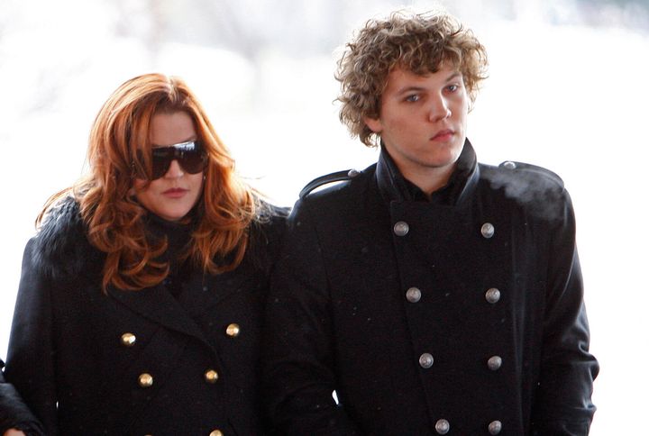 Lisa Marie Presley and Benjamin Keough in 2010