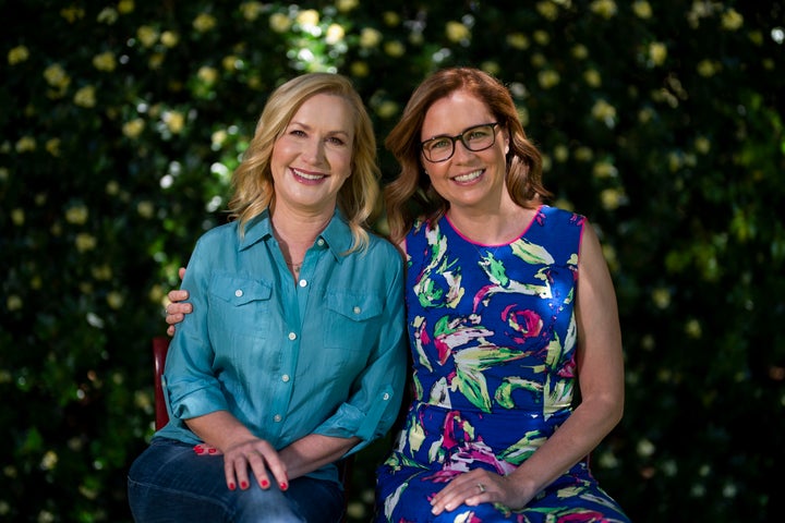 Angela Kinsey and Jenna Fischer in 2022