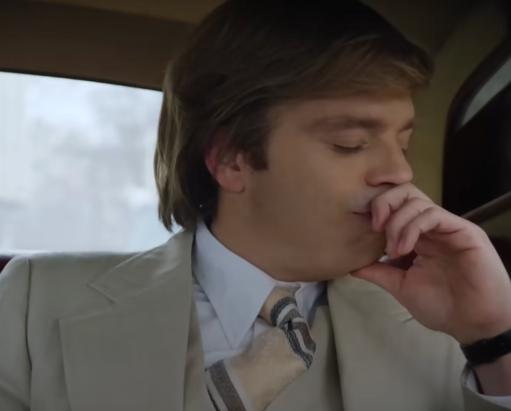 Sebastian Stan in character as Donald Trump