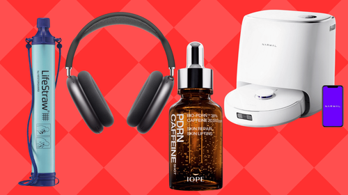 LifeStraw personal water filter, Apple AirPods Max over-the-ear headphones, Iope PDRN lifting serum and the Narwal Freo robot vacuum and mop