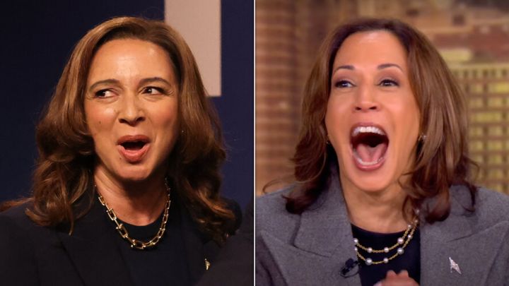 Maya Rudolph and Kamala Harris