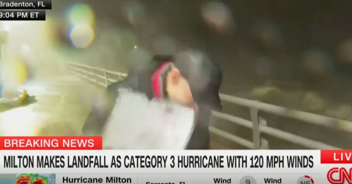 NextImg:‘Woah!’: Flying Debris Hits Anderson Cooper In Face During Live Hurricane Milton Report