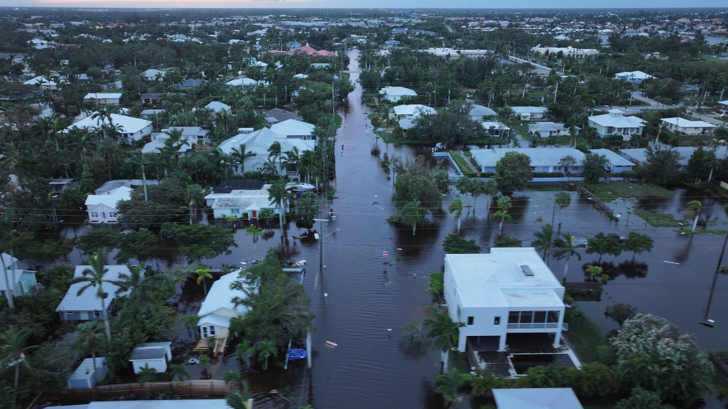 Flood waters after Hurricane Milton