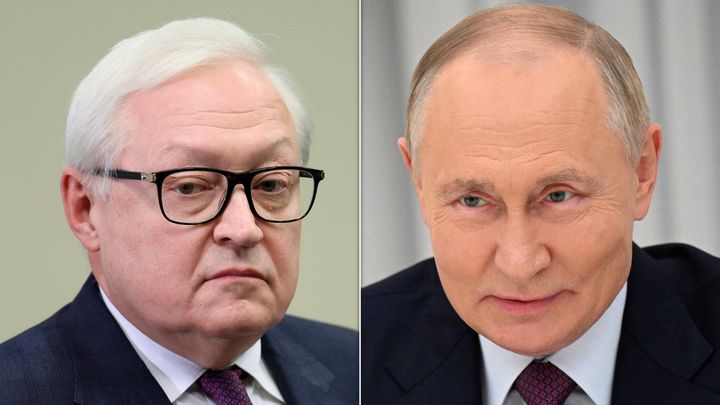 Russia's deputy foreign minister, Sergei Ryabkov, and Vladimir Putin