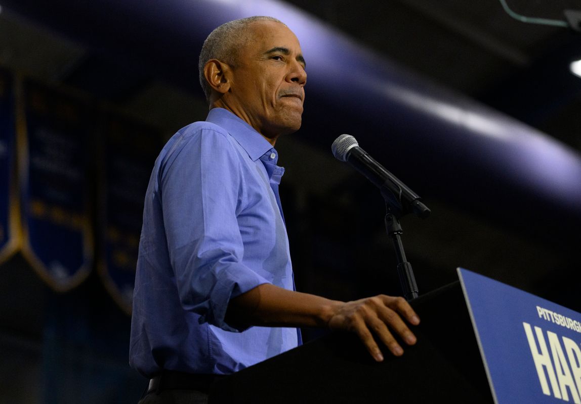 Former President Obama Campaigns For Kamala Harris In Pittsburgh