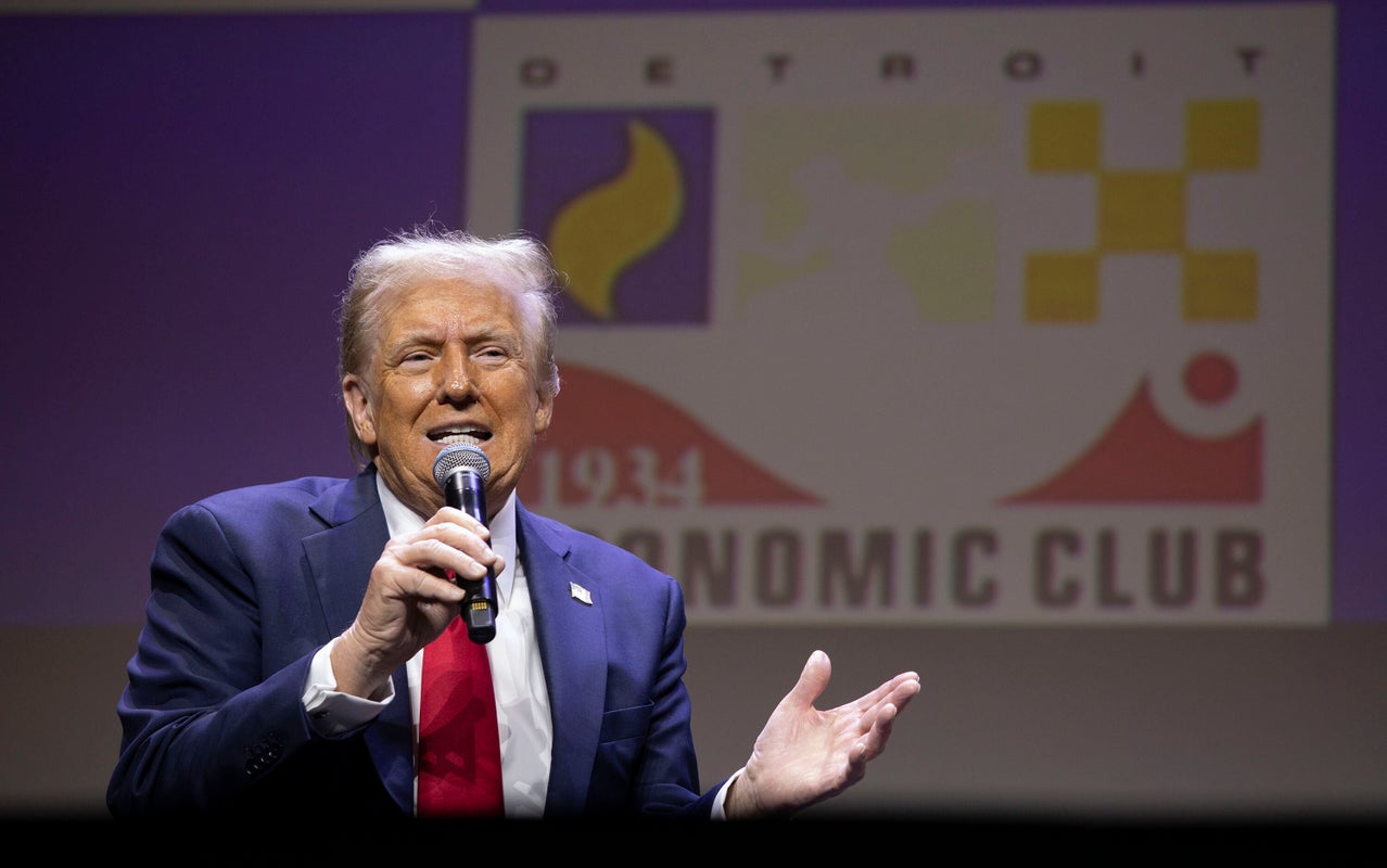 Donald Trump Speaks At The Detroit Economic Club