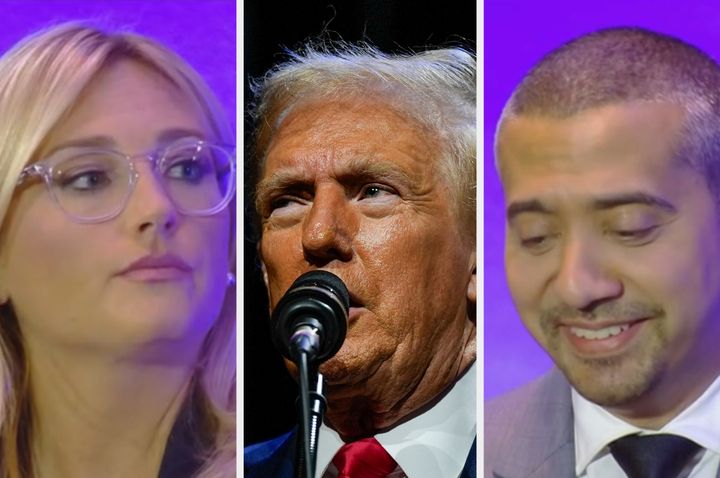 Republican Martina White, Donald Trump and Mehdi Hasan