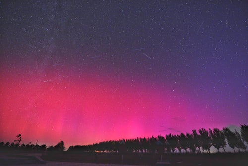The lights are seen in Daqing, Heilongjiang Province of China.