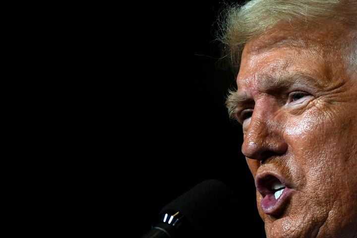 Republican presidential nominee former President Donald Trump speaks during a campaign rally at Grand Sierra Resort and Casino, Friday, Oct. 11, 2024, in Reno, Nev.