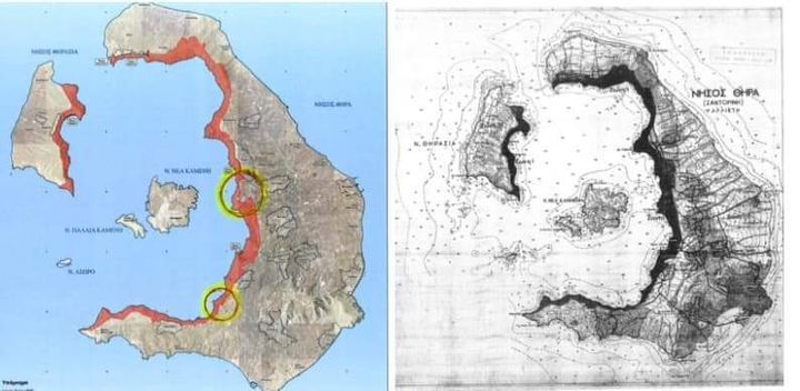 Χάρτης της Σαντορίνης